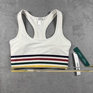 Aqua Athletic x Venus Williams Striped Waist Sports Bra White Size XS NWT *READ